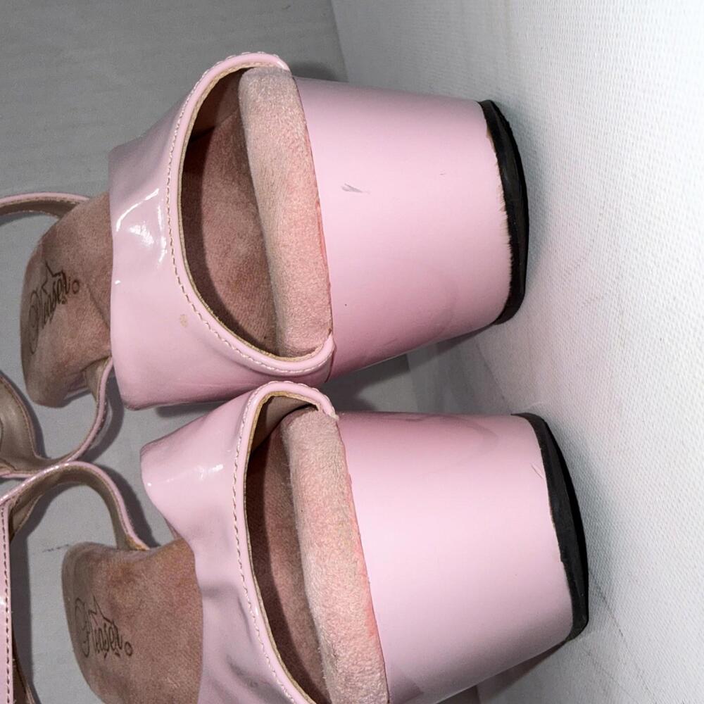 Pleaser KISS Heels Pink Platform Ankle Strap Stilettos Stripper Dancing Shoes 7 - Picture 13 of 15